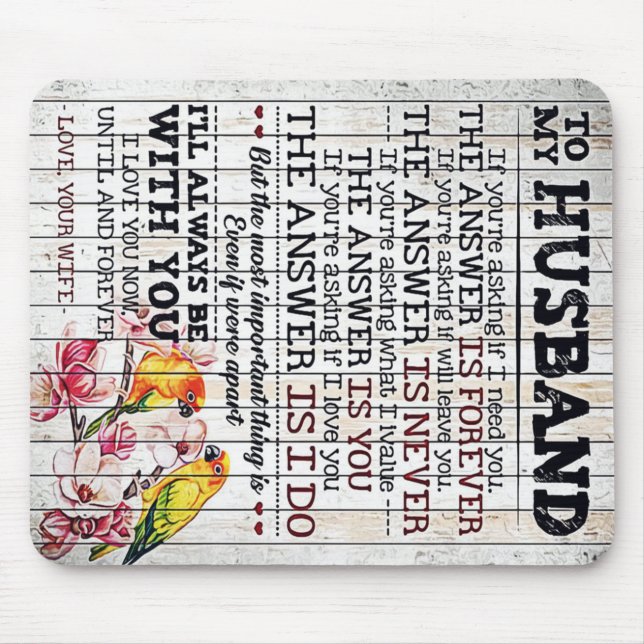 Für mein Ehemännerkleid, neues Zuhause-Geschenk Mousepad (Vorne)