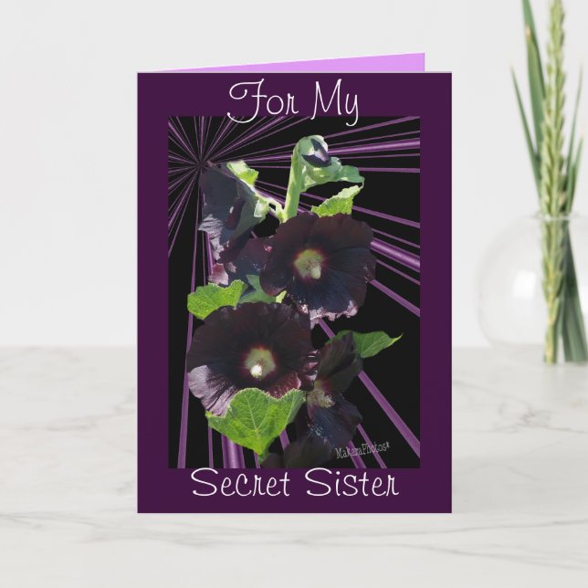 Für mein Geheimnis Schwester-fertigen Sie jede Karte (Vorderseite)