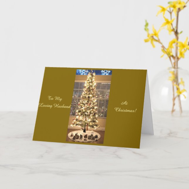 Für mein liebes Ehemann zu Weihnachten, Grußkarte Karte (Gelbe Blume)