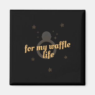 Für mein Waffelleben Funny Wedding Party T-Shirt Magnet