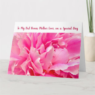 Für meine beste Bonusmutter überhaupt Liebe Peony  Karte
