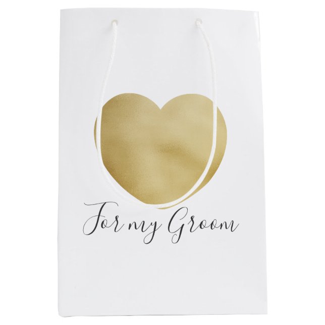 Für meine Bräutigamgeschenktasche Mittlere Geschenktüte (Vorderseite)