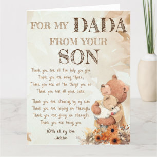 Für meine Dada Vatertagskarte Karte