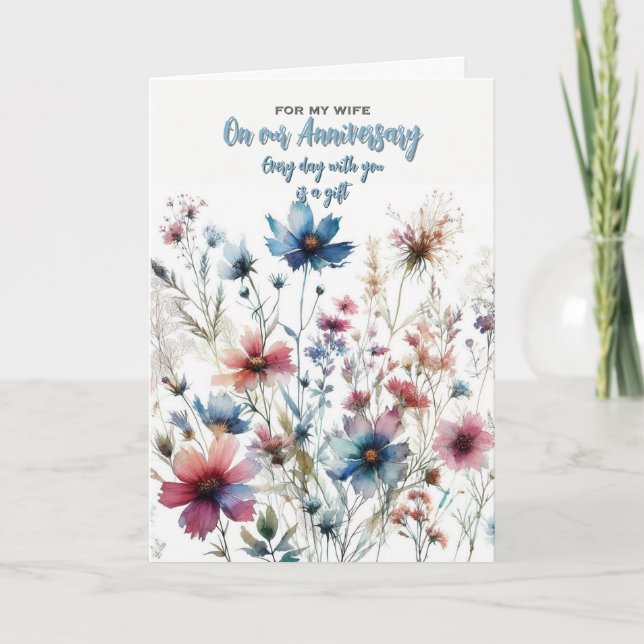 Für meine Ehefrau Hochzeitstag Grußkarte Dankeskarte (Vorderseite)