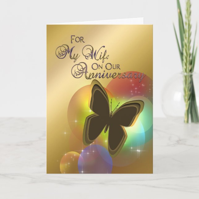 Für meine Ehefrau (Jahrestag) Karte (Vorderseite)