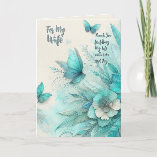 Für meine Ehefrau Jubiläumskarte Dankeskarte (Vorderseite)