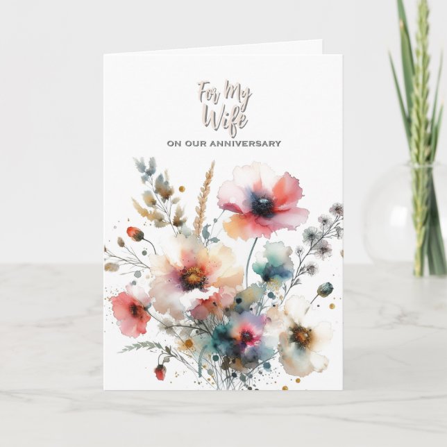 Für meine Ehefrau Jubiläumskarte Dankeskarte (Vorderseite)