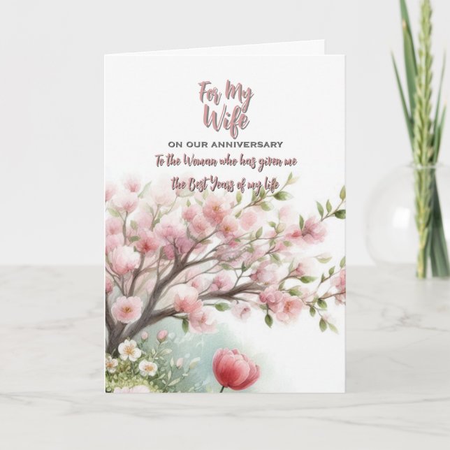 Für meine Ehefrau Jubiläumskarte Dankeskarte (Vorderseite)