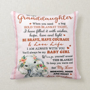 Für meine Enkelin Elephant Geburtstagsgeschenke I Kissen