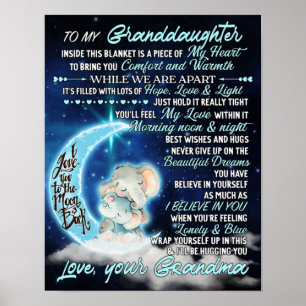 Für meine Enkelin Elephant Geburtstagsgeschenke Id Poster