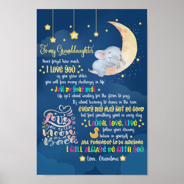 Für meine Enkelin Poster (Vorne)