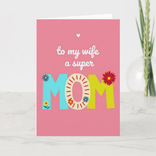 Für meine Frau Super-Mama Grafikkarte Karte