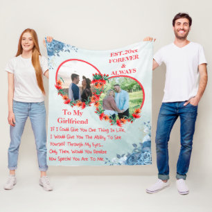 Für meine Freundin, Personalisiert 2 Foto Fleecedecke