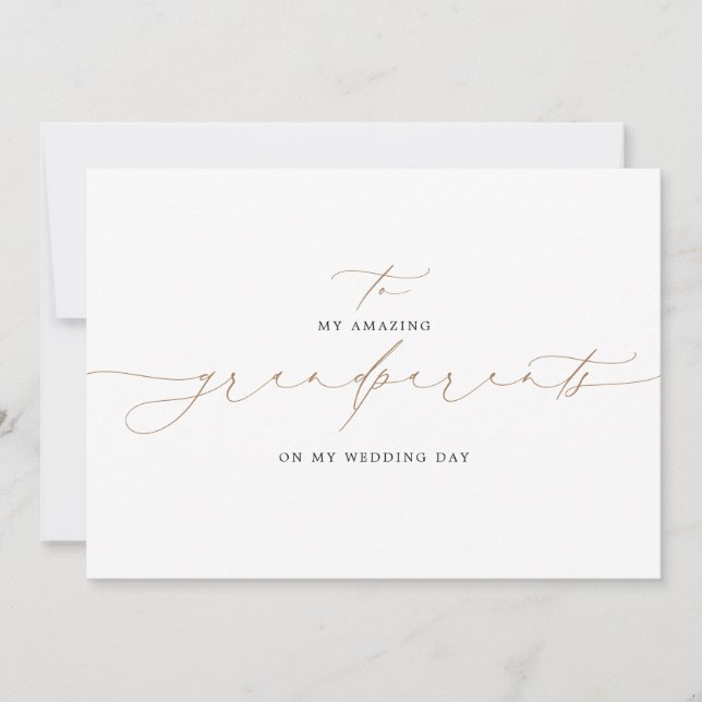 Für meine Großeltern an meinem Hochzeitstag Elegan (Vorderseite)