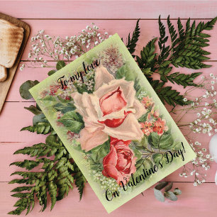 Für meine Liebe am Valentinstag Floral Victorian Feiertagskarte
