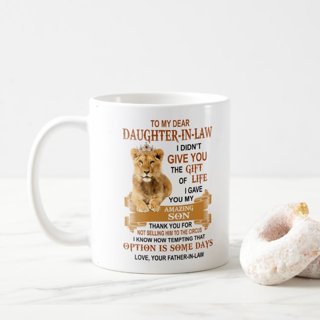 Für meine liebe Schwiegertochter Kaffeetasse (Mit Donut)