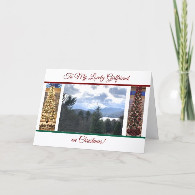 Für meine liebliche Freundin, zu Weihnachten, gekl Karte (Vorderseite)