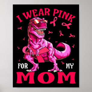 Für meine Mama Brustkrebs Bewusstsein Dinosaurier Poster
