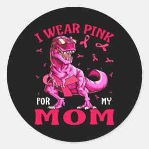 Für meine Mama Brustkrebs Bewusstsein Dinosaurier Runder Aufkleber