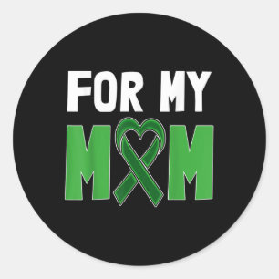 Für meine Mama Stigma Green Ribbon Shirt Psychisch Runder Aufkleber