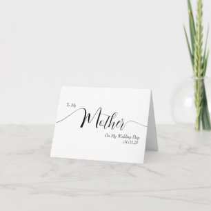 Für meine Mutter an meinem Hochzeitstag Elegantes Dankeskarte