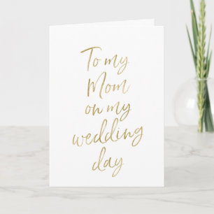 Für meine Mutter an meinem Hochzeitstag   Stylishe Karte