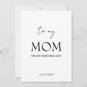 Für meine Mutter auf meiner Hochzeitstag-Karte, Pe Feiertagskarte