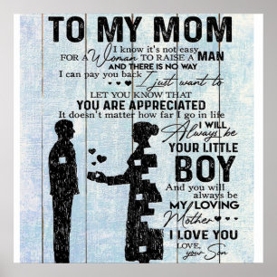 Für meine Mutter Geschenk, Sonderbrief an Mama Poster