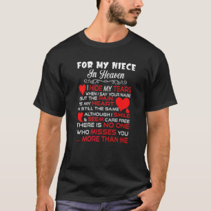 Für meine Nichte im Himmel Verlorene Nichte Erinne T-Shirt