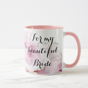 Für meine schöne Braut Pretty in Pink Rose Floral Tasse