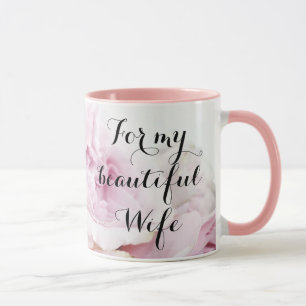 Für meine schöne Frau Pretty in Pink Rose Floral Tasse