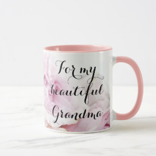Für meine schöne Oma Hübsch Rosa Rose Floral Tasse