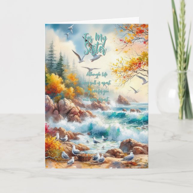 Für meine Schwester Dankeskarte (Vorderseite)