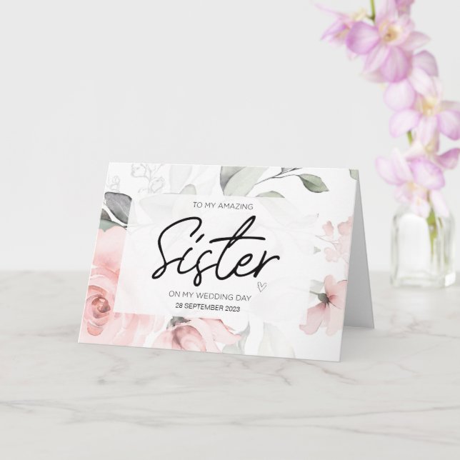 Für meine Schwester Hochzeit danke von Brautgarten Karte (Orchidee)