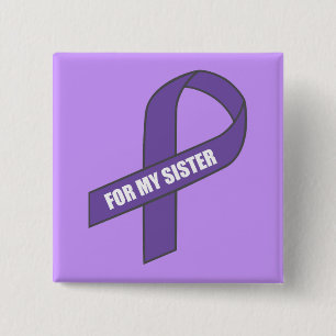 Für meine Schwester (lila Band) Button