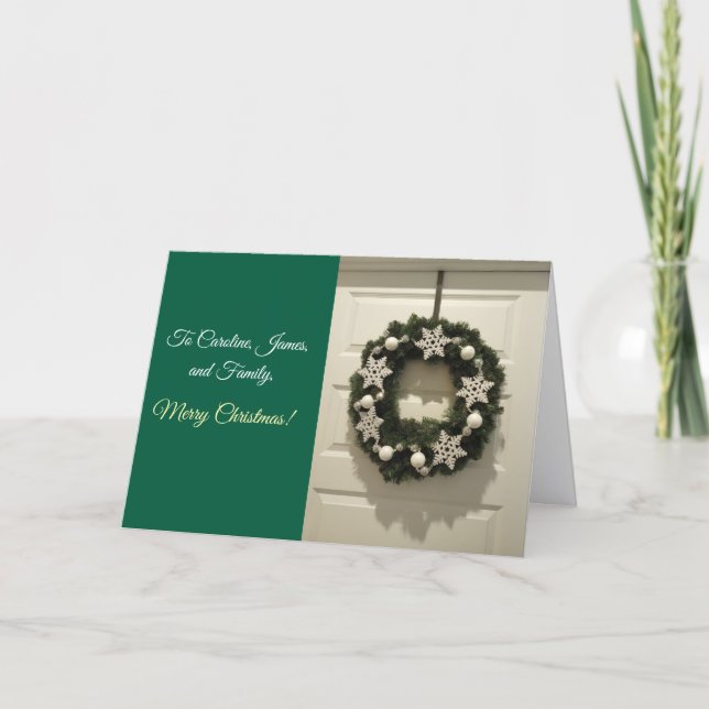 Für meine Schwester und Familie, frohe Weihnachten Karte (Vorderseite)