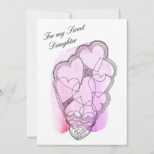 Für meine süße Tochter Valentine Flat Holiday Card Feiertagskarte