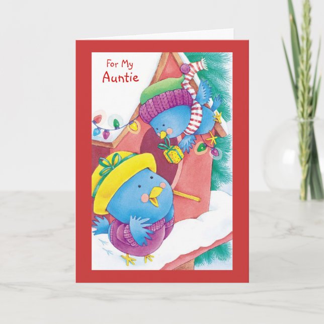 Für meine Tante Feiertagskarte (Vorderseite)