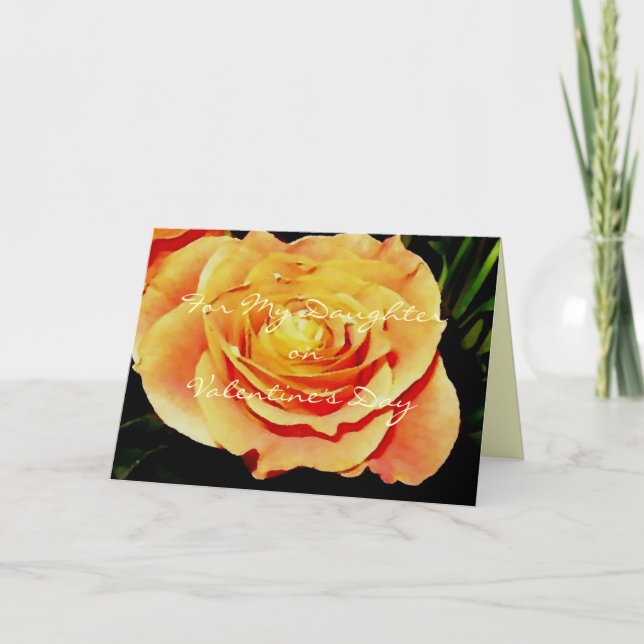 Für meine Tochter am Valentinstag Feiertagskarte (Vorderseite)