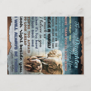 Für meine Tochter Lustiges Geschenk   Familienpräs Postkarte