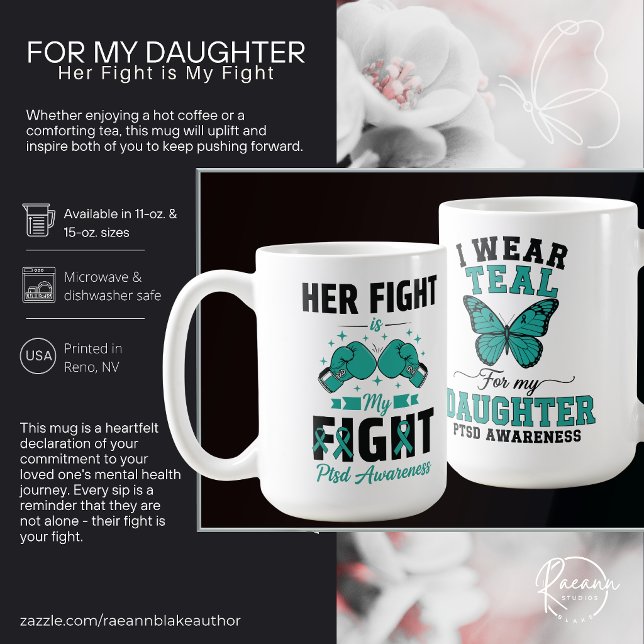 Für meine Tochter PTSD-Bewusstsein Keramikbecher Kaffeetasse (Von Creator hochgeladen)