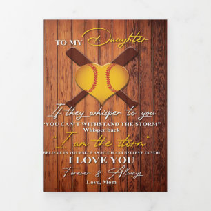 Für meine Tochter   Süßes Geschenk für meine Tocht Dreifach Gefaltete Ankündigung