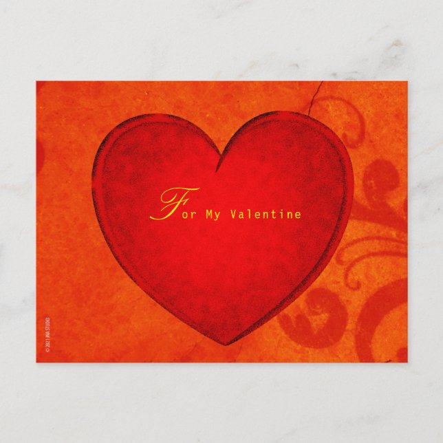 Für meine Valentine Postkarte (Vorderseite)