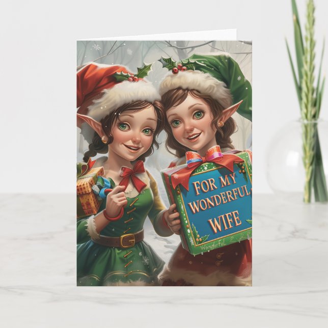 Für meine wunderbare Ehefrau LGBT Weihnachten Digi (Vorderseite)