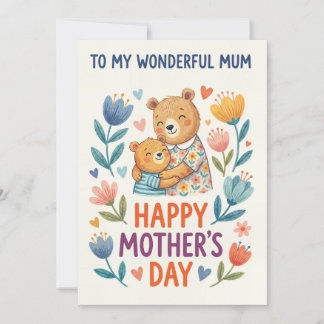Für meine wundervolle Mutter – Happy Mother’s Day  Feiertagskarte