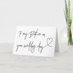 Für meinen Bruder auf Ihrer Hochzeitstagskarte Karte