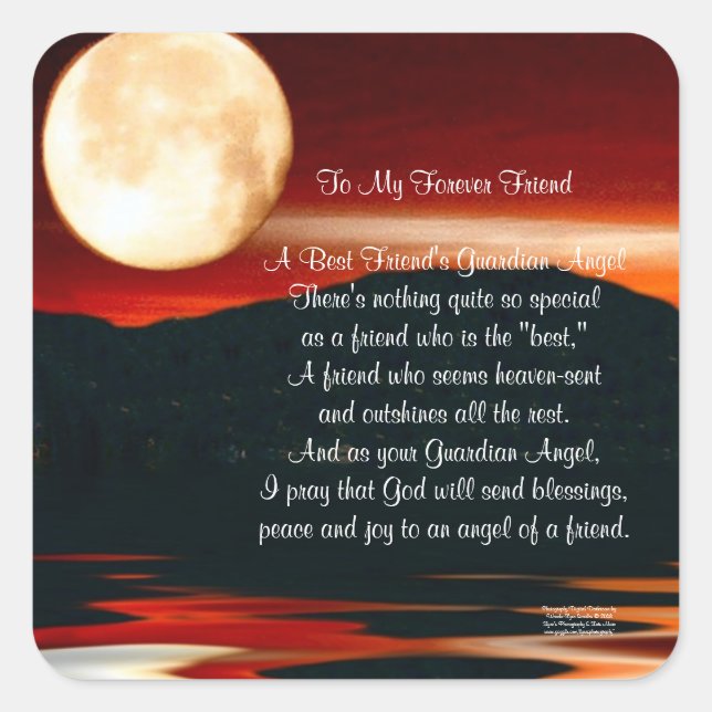 Für meinen ewigen Freund - Aufkleber (Vorderseite)