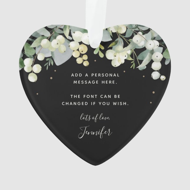 Für meinen Freund Weihnachten Non-Foto Herz Ornament (Rückseite)