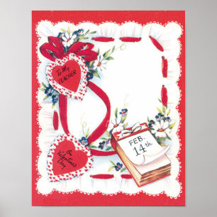 Für meinen Lehrer hört die Vintage Liebe des Valen Poster