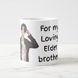 'Für meinen liebevollen älteren Bruder' Anime-Styl Jumbo-Tasse